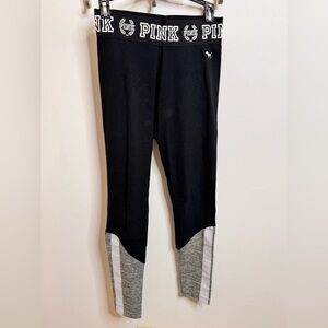 PINK Victoria's Secret Black and Gray Leggings